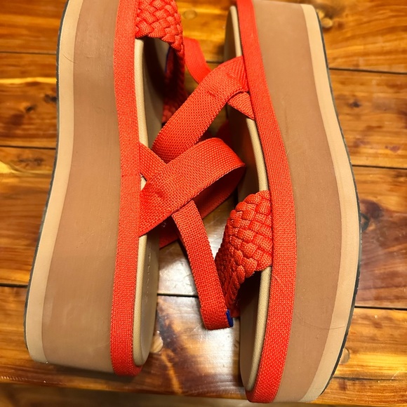 Rothy’s Lightweight Red Wedge Sandals - Picture 3 of 3